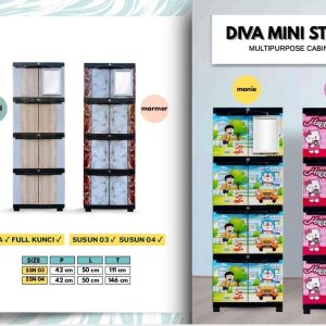 AJ ^ DIVA MINI STIKER 4K CERMIN ' LEMARI PLASTIK